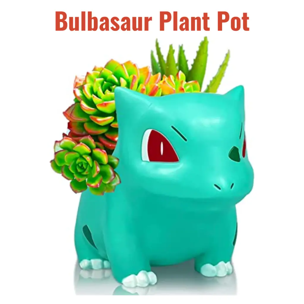 pokemon gift ideas for gamer girls bulbasaur plant pot succulent