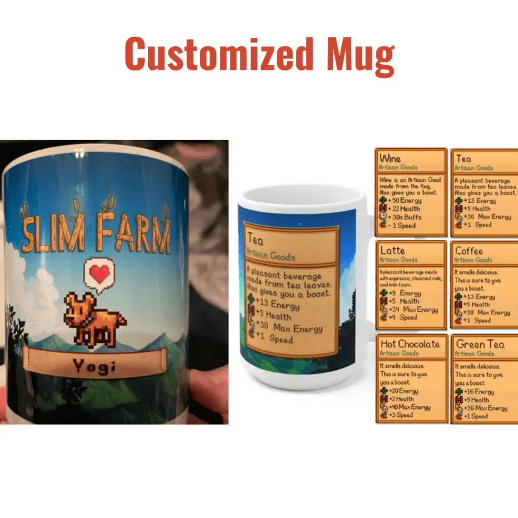 customized stardew valley gamer gifts personalized coffee etsy