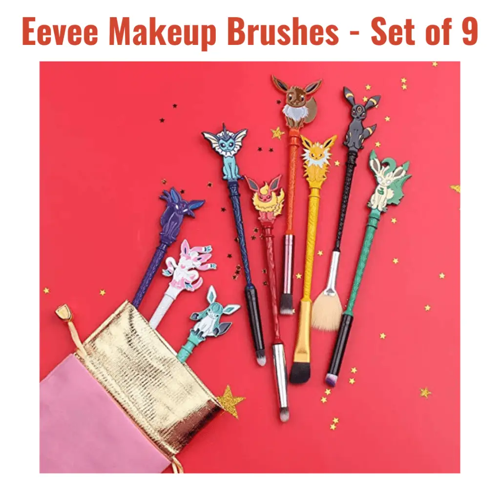 eevee makeup brush set pokemon valentines gift for gamer girl