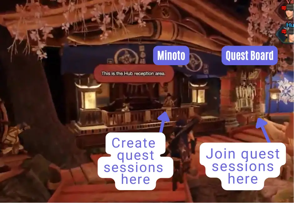 how to create and join quest sessions monster hunter rise minoto